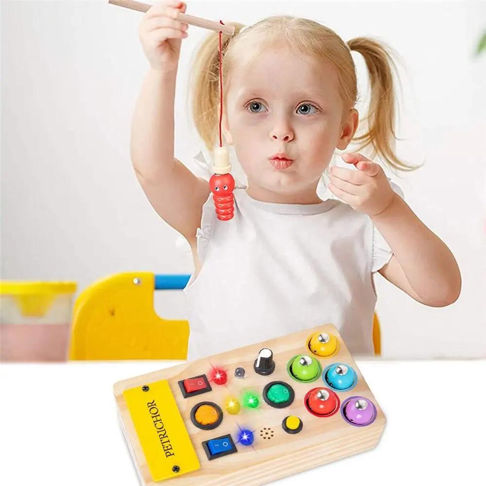 Colourful Early education Interactive LED Light Sensory Fidget Toys Toddler Toys Playing Game Busy Board